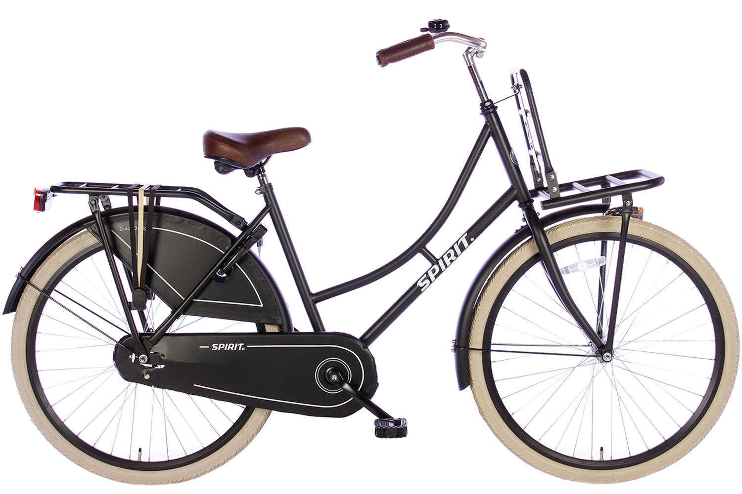 bestrating voor wrijving Spirit Omafiets Mat-Zwart 26 inch(wordt 100% rijklaar geleverd) - Bike 2  Bike