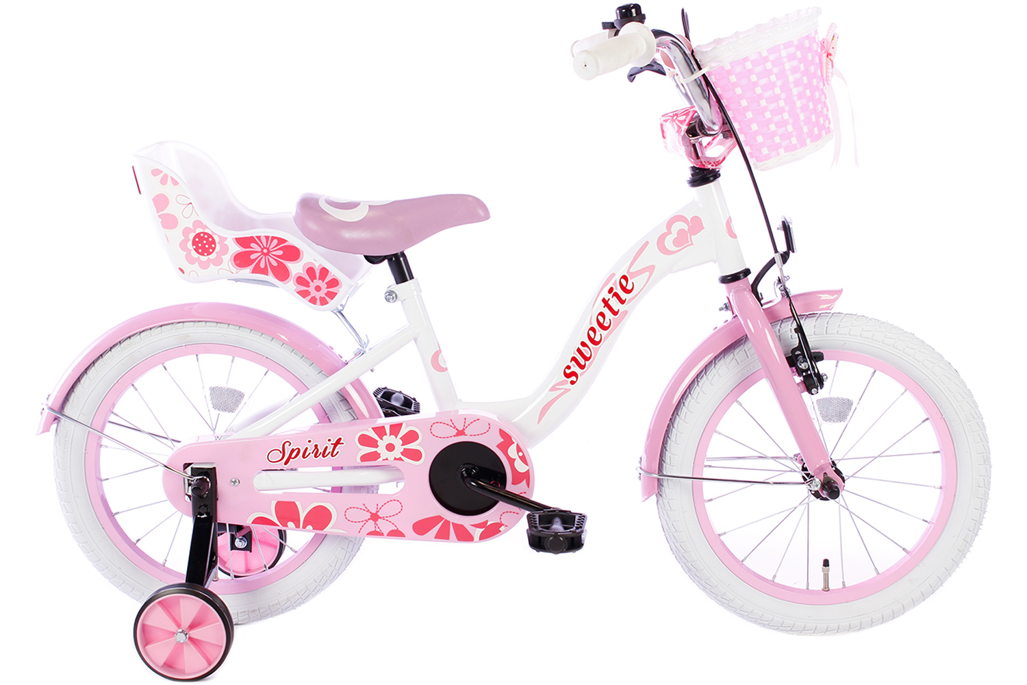 automaat spreken Omgaan met SPIRIT SWEETIE MEISJESFIETS WIT-ROZE 14 INCH (100% rijklaar) - Bike 2 Bike