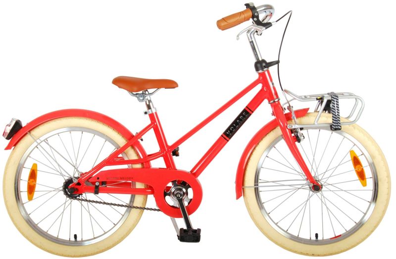Volare Melody Kinderfiets - Meisjes - 20 inch - Koraal Rood- Prime Collection (100% rijklaar)