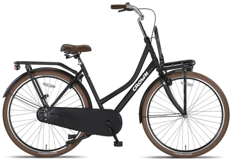 Crown Holland Transportfiets Dames 28 inch 53cm Zwart
