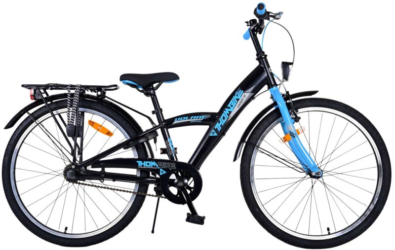 Volare Thombike Kinderfiets - Jongens - 24 inch - Zwart Blauw - 3 versnellingen(rijklaar)