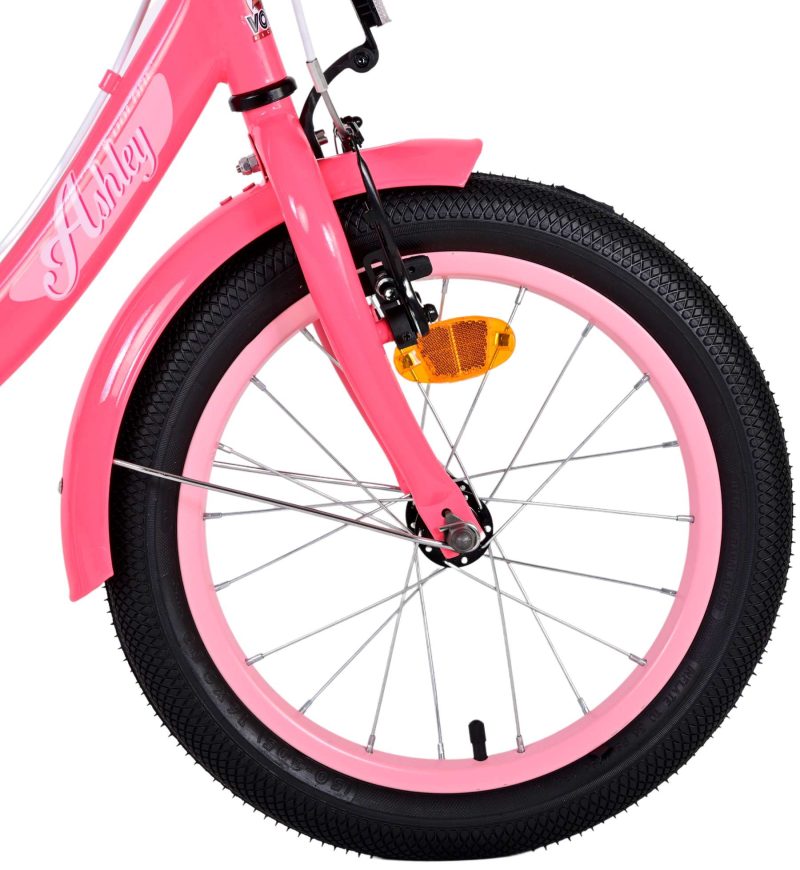 Volare Ashley Kinderfiets - Meisjes - 16 inch - Roze/Rood - Twee Handremmen