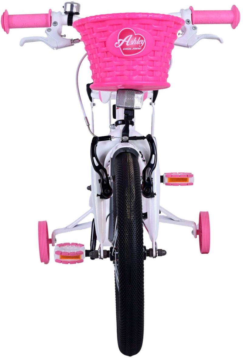 Volare Ashley Kinderfiets - Meisjes - 16 inch - Wit - Twee Handremmen