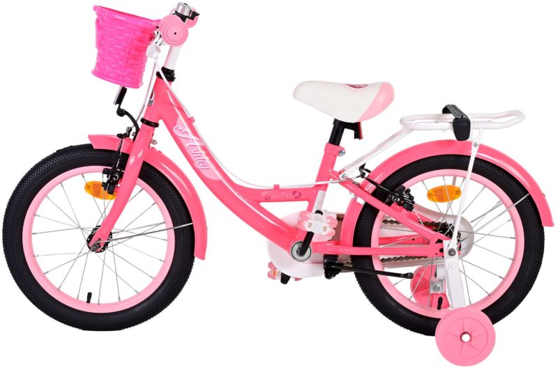 Volare Ashley Kinderfiets - Meisjes - 16 inch - Roze/Rood - Twee Handremmen