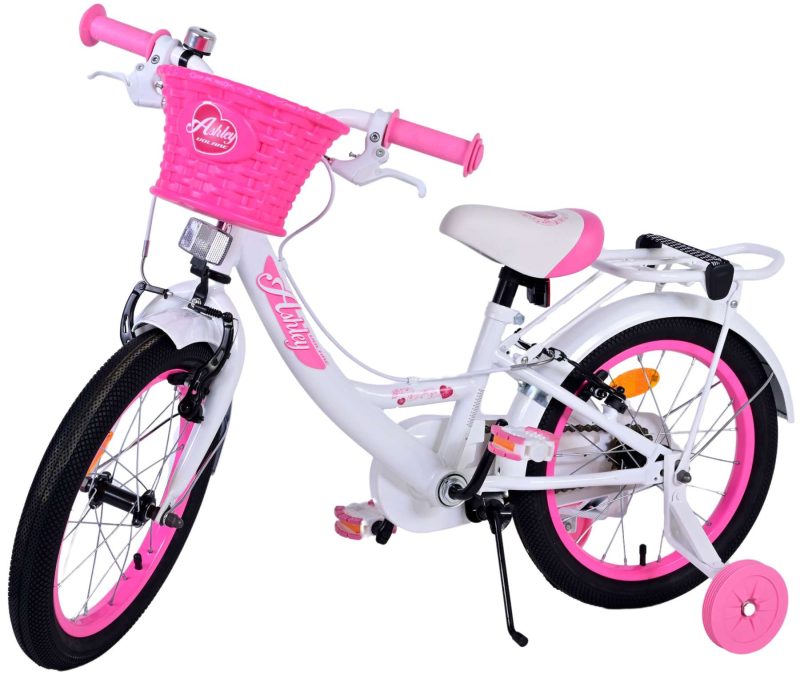 Volare Ashley Kinderfiets - Meisjes - 16 inch - Wit - Twee Handremmen