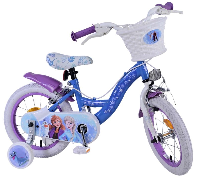 Disney Frozen 2 Kinderfiets - Meisjes - 14 inch - Blauw/Paars - Twee handremmen