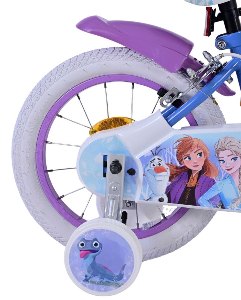 Disney Frozen 2 Kinderfiets - Meisjes - 14 inch - Blauw/Paars - Twee handremmen