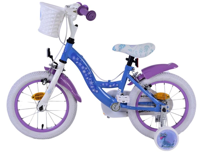 Disney Frozen 2 Kinderfiets - Meisjes - 14 inch - Blauw/Paars - Twee handremmen