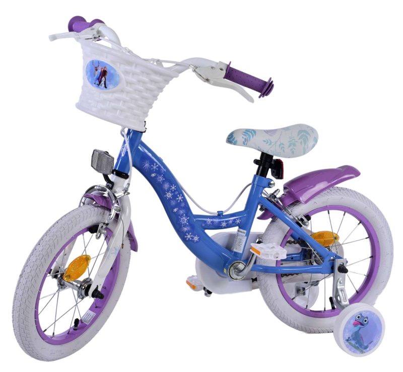 Disney Frozen 2 Kinderfiets - Meisjes - 14 inch - Blauw/Paars - Twee handremmen