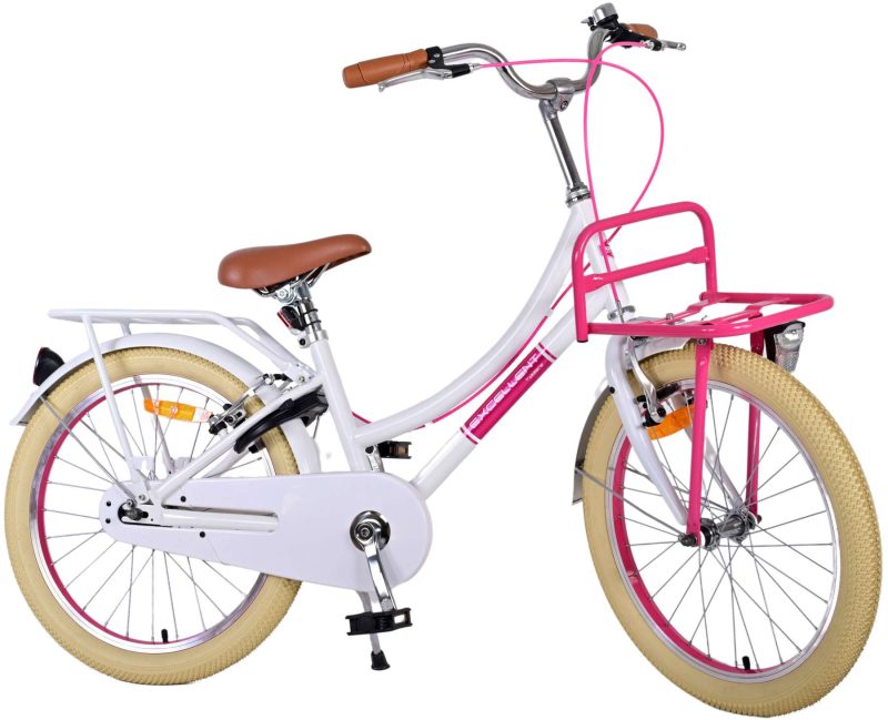 Volare Excellent Kinderfiets - Meisjes - 20 inch - Wit - Twee handremmen