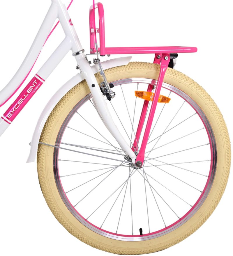 Volare Excellent Kinderfiets - Meisjes - 24 inch - Wit - Twee handremmen