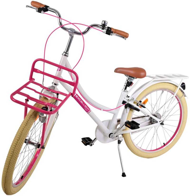 Volare Excellent Kinderfiets - Meisjes - 24 inch - Wit - Twee handremmen