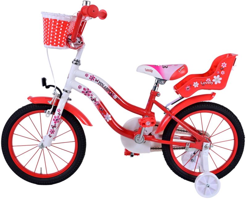 Volare Lovely Kinderfiets - Meisjes - 16 inch - Rood Wit