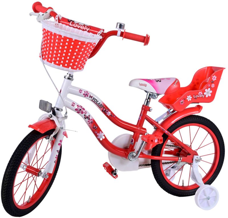 Volare Lovely Kinderfiets - Meisjes - 16 inch - Rood Wit