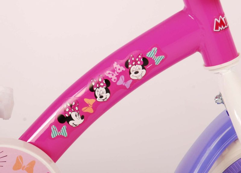 Disney Minnie Cutest Ever! Kinderfiets - Meisjes - 10 inch - Roze/Wit/Paars - Doortrapper