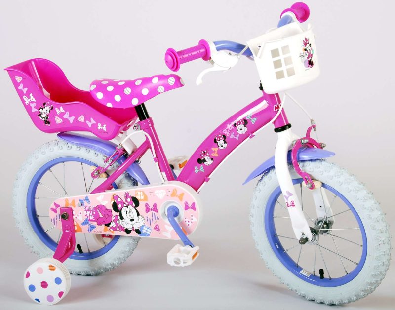 Disney Minnie Cutest Ever! - Kinderfiets - Meisjes - 14 inch - Roze - Twee Handremmen