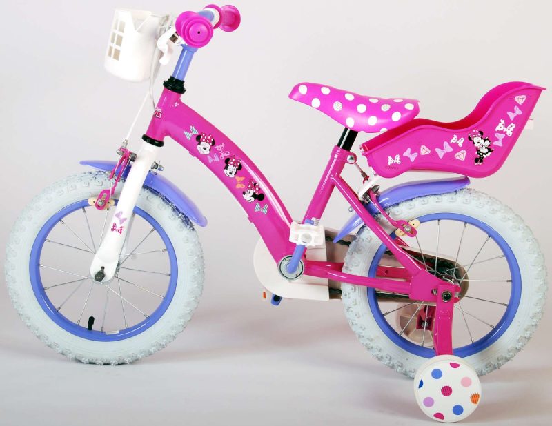 Disney Minnie Cutest Ever! - Kinderfiets - Meisjes - 14 inch - Roze - Twee Handremmen