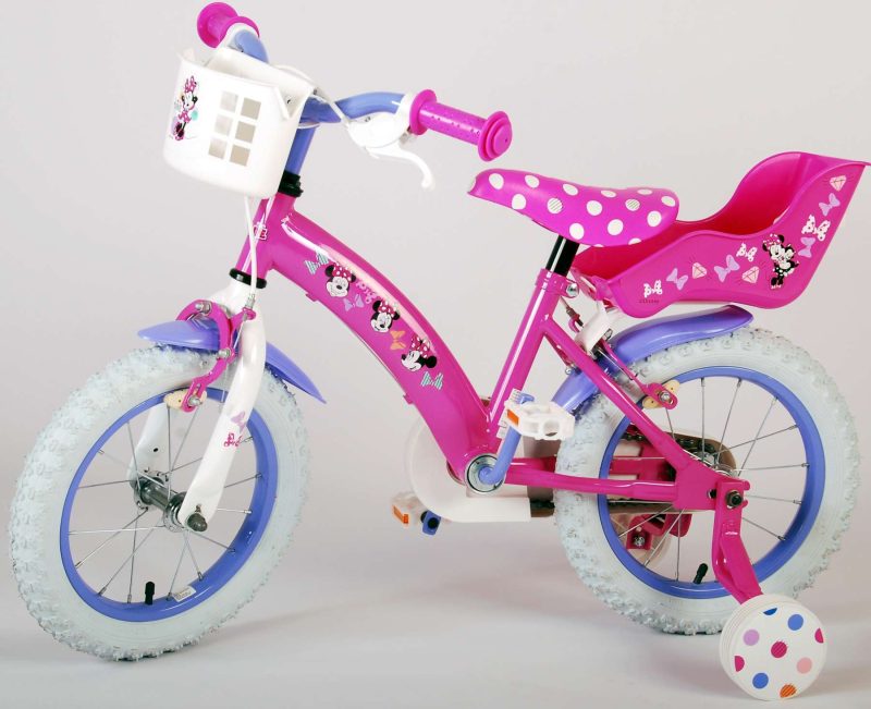 Disney Minnie Cutest Ever! - Kinderfiets - Meisjes - 14 inch - Roze - Twee Handremmen