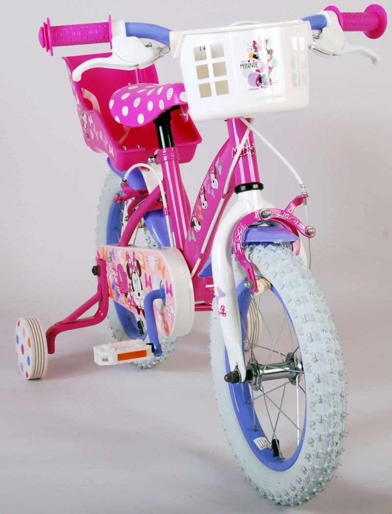 Disney Minnie Cutest Ever! - Kinderfiets - Meisjes - 14 inch - Roze - Twee Handremmen