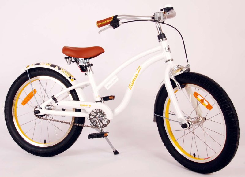 Volare Miracle Cruiser Kinderfiets - Meisjes - 18 inch - Wit - Prime Collection