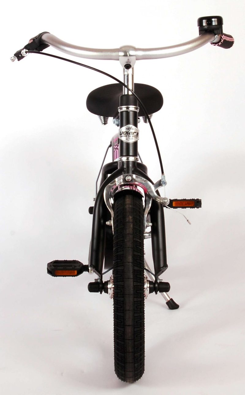 Volare Miracle Kinderfiets - Meisjes - 14 inch - Mat Zwart - Prime Collection