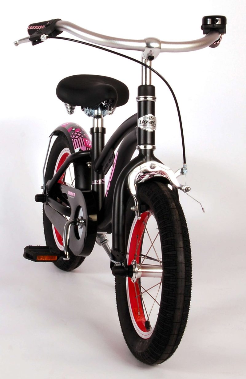 Volare Miracle Kinderfiets - Meisjes - 14 inch - Mat Zwart - Prime Collection