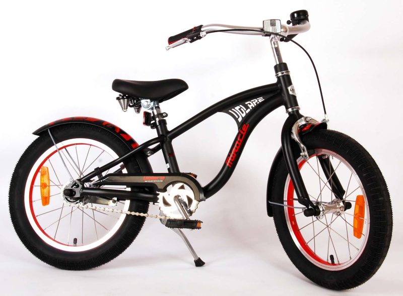 Volare Miracle Cruiser Kinderfiets - Jongens - 16 inch - Mat Zwart - Prime Collection