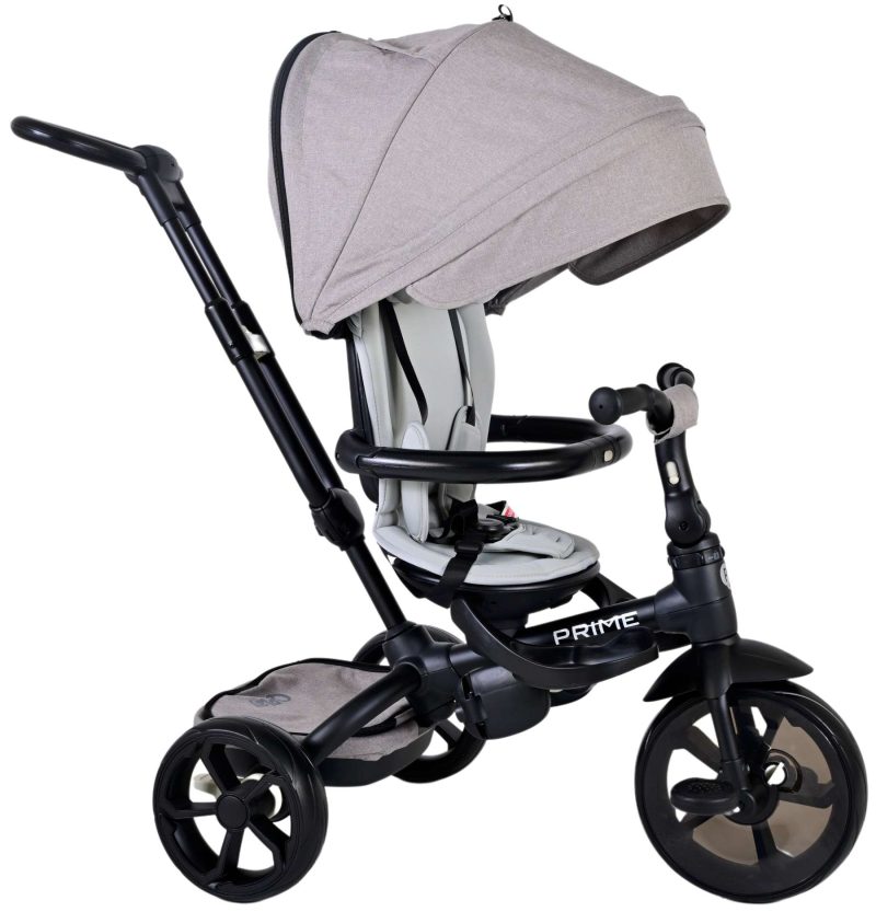 Qplay Driewieler Prime 4 in 1 - Jongens en Meisjes - Grijs