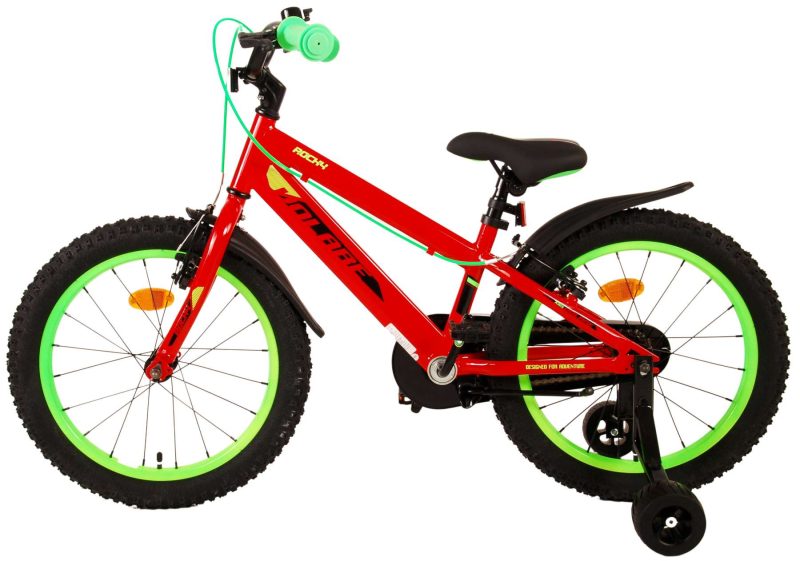Volare Rocky Kinderfiets - Jongens - 18 inch - Rood - Twee handremmen