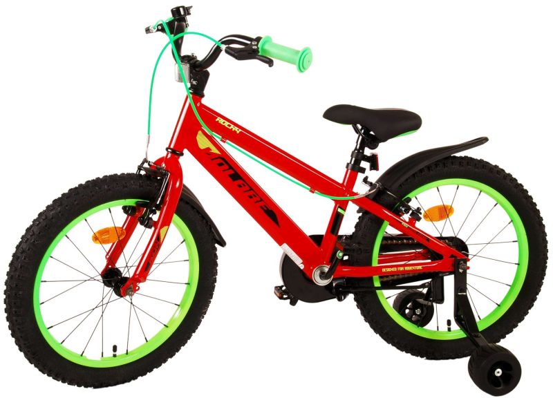 Volare Rocky Kinderfiets - Jongens - 18 inch - Rood - Twee handremmen