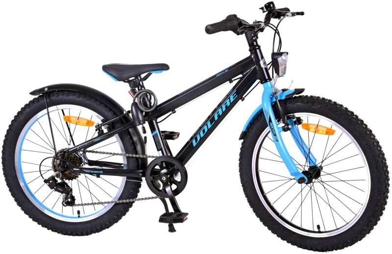 Volare Rocky Kinderfiets - 20 inch - Blauw Zwart - 85% afgemonteerd - 6 speed - Prime Collection