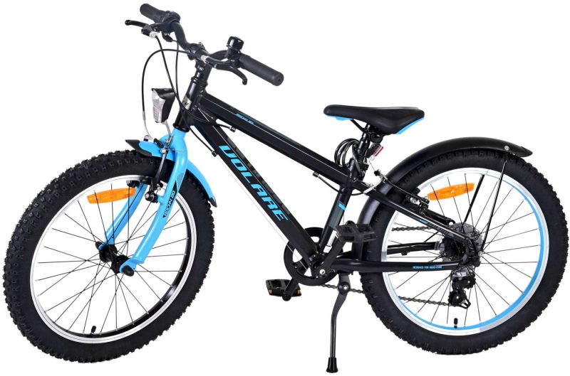 Volare Rocky Kinderfiets - 20 inch - Blauw Zwart - 85% afgemonteerd - 6 speed - Prime Collection