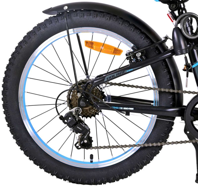 Volare Rocky Kinderfiets - 20 inch - Blauw Zwart - 85% afgemonteerd - 6 speed - Prime Collection