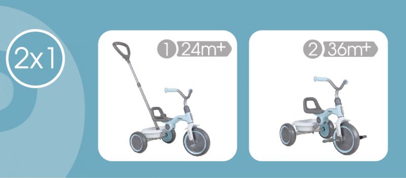 QPlay Driewieler Tenco - Jongens en Meisjes - Pastel Blauw