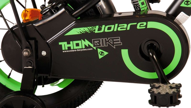 Volare Thombike Kinderfiets - Jongens - 12 inch - Zwart Groen - Twee Handremmen