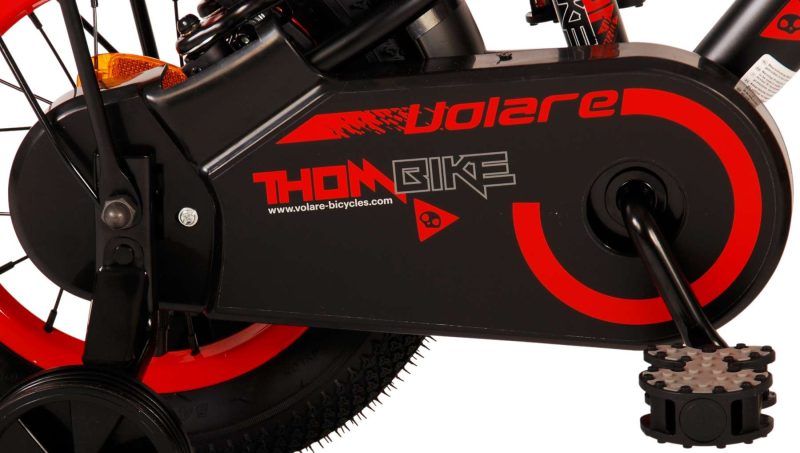 Volare Thombike Kinderfiets - Jongens - 12 inch - Zwart Rood - Twee Handremmen