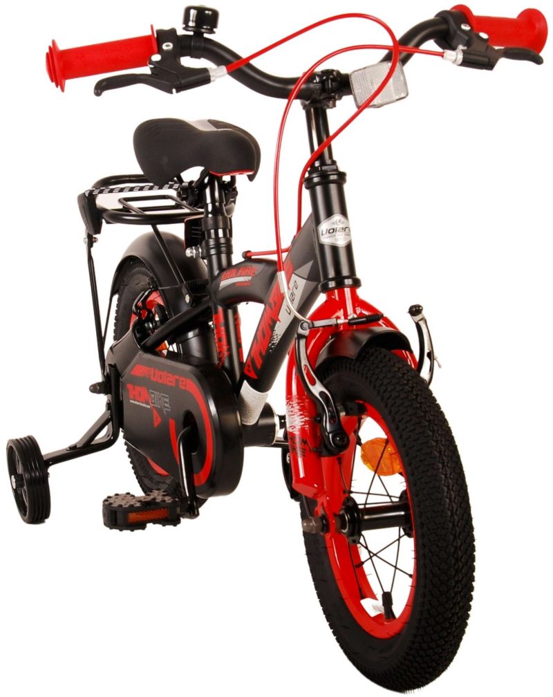 Volare Thombike Kinderfiets - Jongens - 12 inch - Zwart Rood - Twee Handremmen