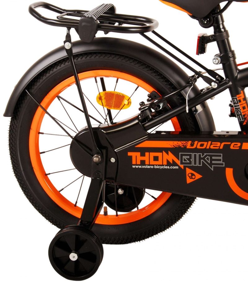 Volare Thombike Kinderfiets - Jongens - 16 inch - Zwart Oranje - Twee Handremmen