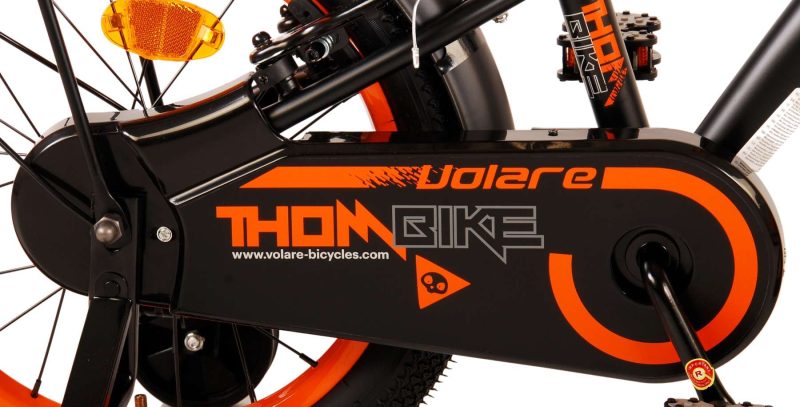 Volare Thombike Kinderfiets - Jongens - 16 inch - Zwart Oranje - Twee Handremmen