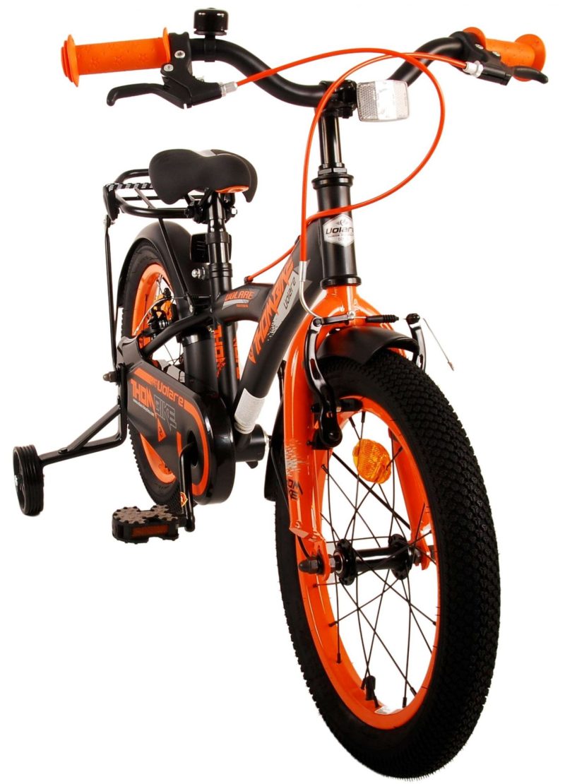 Volare Thombike Kinderfiets - Jongens - 16 inch - Zwart Oranje - Twee Handremmen