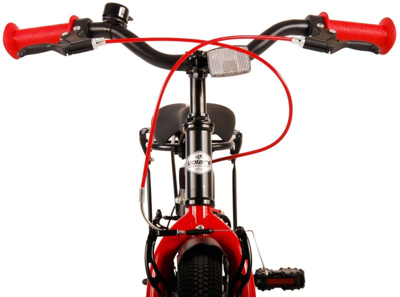 Volare Thombike Kinderfiets - Jongens - 16 inch - Zwart Rood - Twee Handremmen