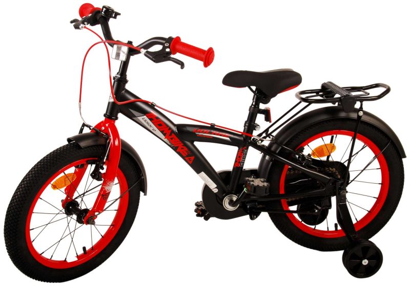 Volare Thombike Kinderfiets - Jongens - 16 inch - Zwart Rood - Twee Handremmen