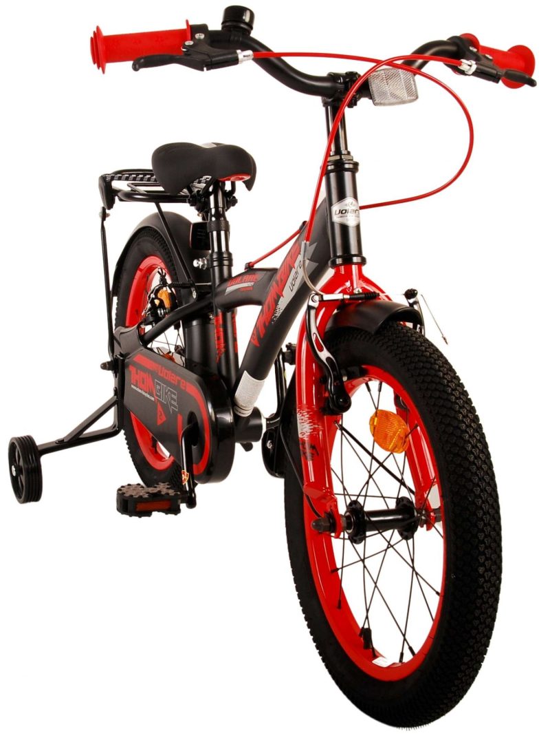 Volare Thombike Kinderfiets - Jongens - 16 inch - Zwart Rood - Twee Handremmen