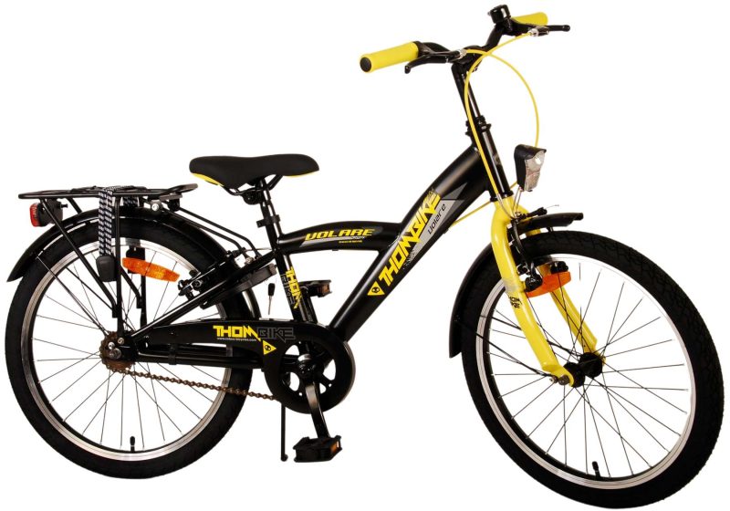 Volare Thombike Kinderfiets - Jongens - 20 inch - Zwart Geel - Twee Handremmen