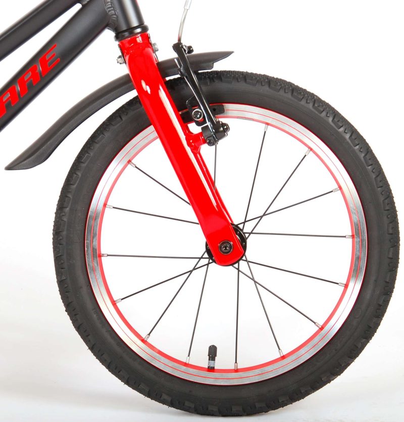 Volare Blaster Kinderfiets - Jongens - 16 inch  - Zwart/Rood - Prime Collection