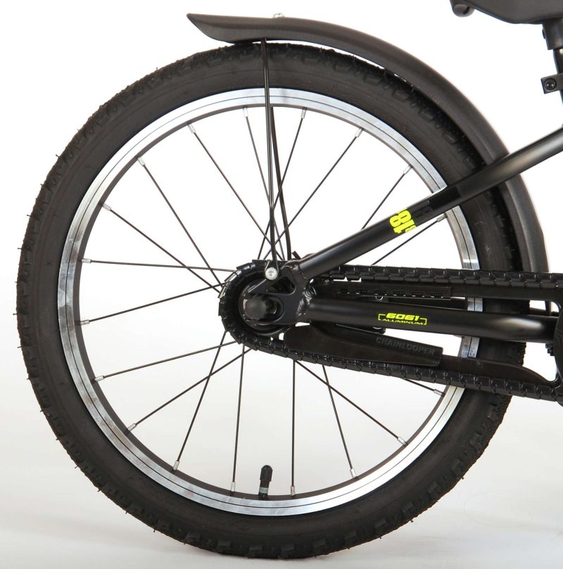 Volare Blaster Kinderfiets - Jongens - 18 inch  - Zwart Geel Groen - Prime Collection