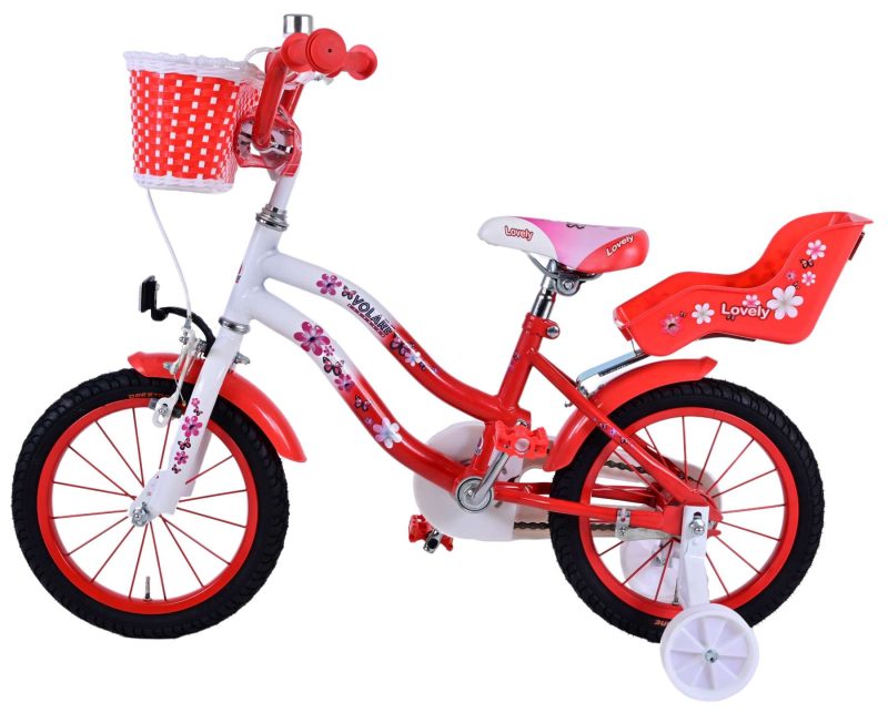 Volare Lovely Kinderfiets - Meisjes - 14 inch - Rood Wit