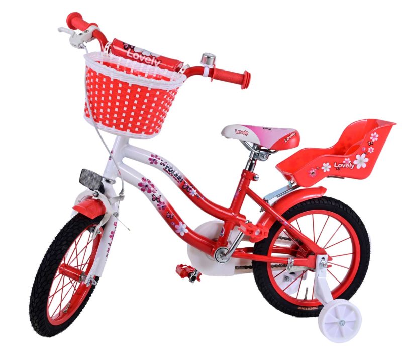 Volare Lovely Kinderfiets - Meisjes - 14 inch - Rood Wit