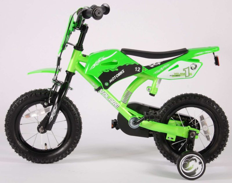 Volare Motorbike Kinderfiets - Jongens - 12 inch - Groen - 95% afgemonteerd