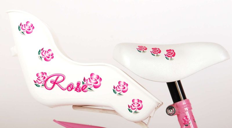 Volare Rose Kinderfiets - Meisjes - 14 inch - Roze/Wit - 95% afgemonteerd